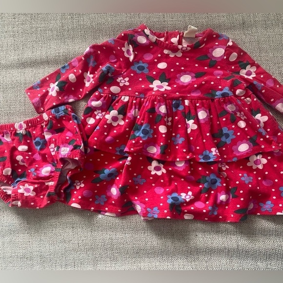 TUCKER AND TATE Floral Long Sleeve Dress and Bloomers Size 6month - Picture 1 of 5